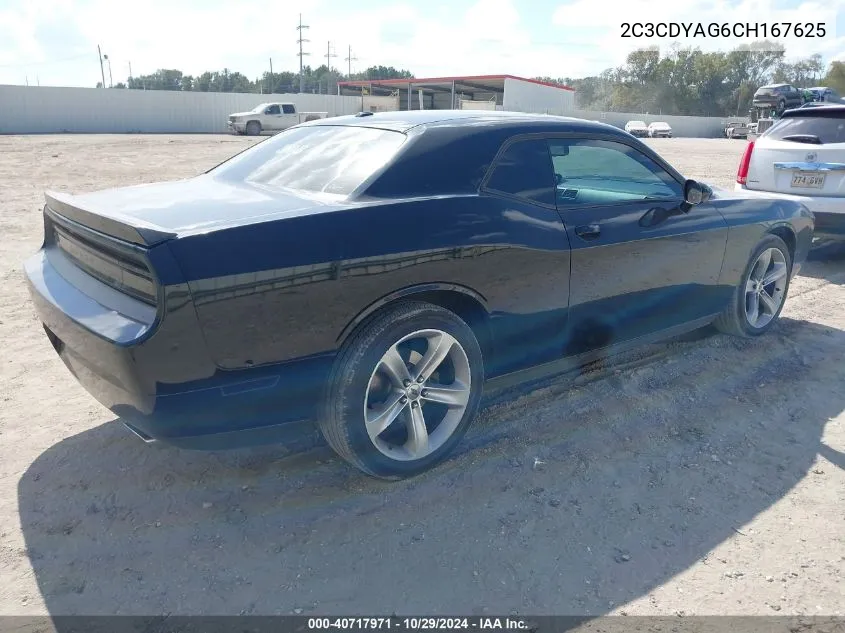 2012 Dodge Challenger Sxt VIN: 2C3CDYAG6CH167625 Lot: 40717971