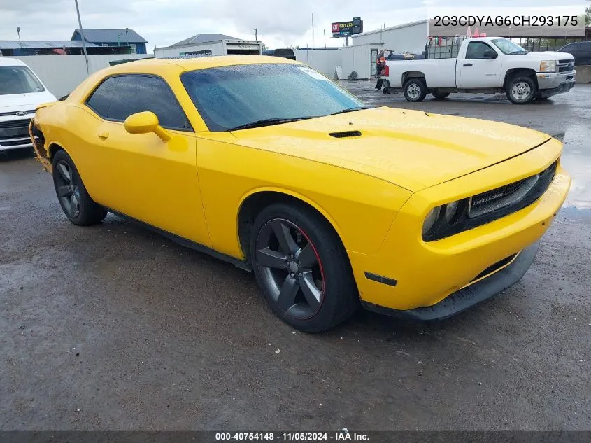 2C3CDYAG6CH293175 2012 Dodge Challenger Rallye Redline