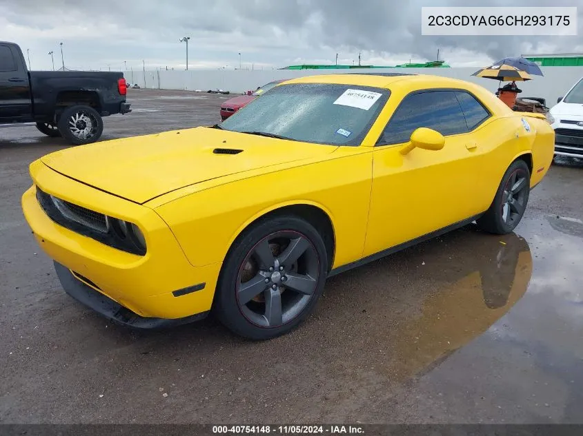 2C3CDYAG6CH293175 2012 Dodge Challenger Rallye Redline