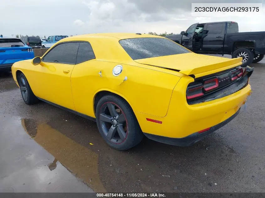 2C3CDYAG6CH293175 2012 Dodge Challenger Rallye Redline