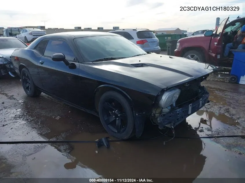 2012 Dodge Challenger Sxt VIN: 2C3CDYAG1CH180329 Lot: 40805154