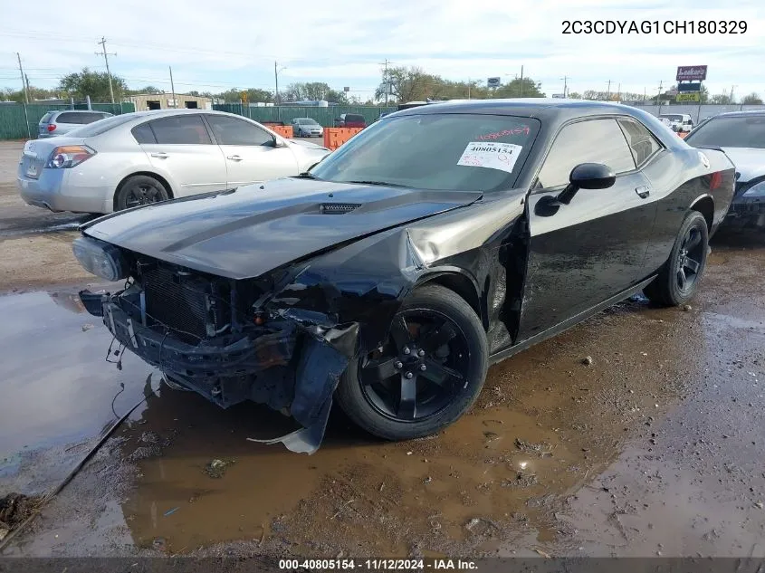 2012 Dodge Challenger Sxt VIN: 2C3CDYAG1CH180329 Lot: 40805154