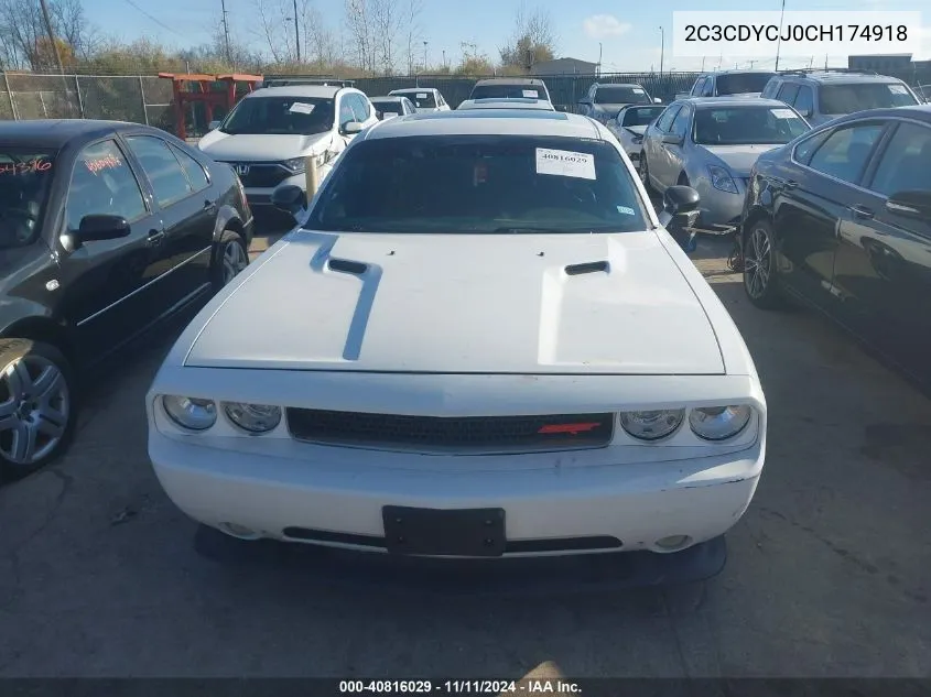 2C3CDYCJ0CH174918 2012 Dodge Challenger Srt8 392