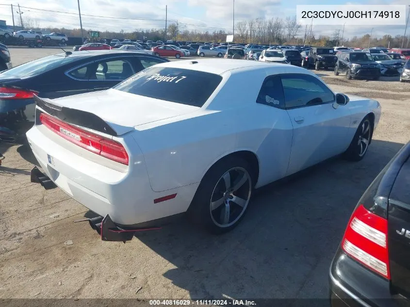 2C3CDYCJ0CH174918 2012 Dodge Challenger Srt8 392