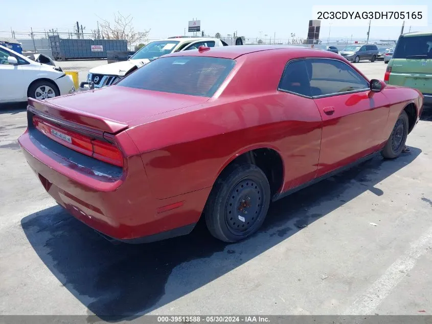 2C3CDYAG3DH705165 2013 Dodge Challenger Sxt Plus