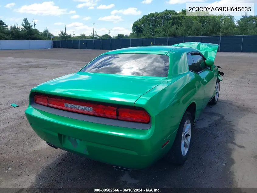 2013 Dodge Challenger Sxt VIN: 2C3CDYAG9DH645635 Lot: 39582566