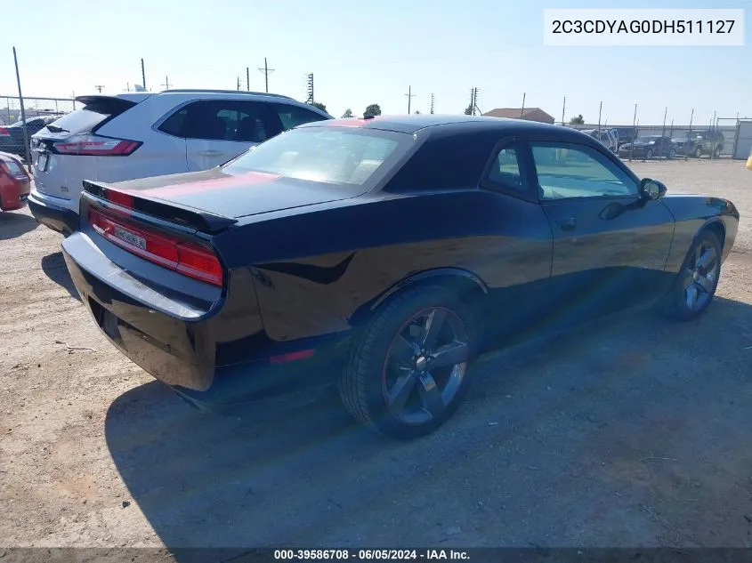 2C3CDYAG0DH511127 2013 Dodge Challenger Rallye Redline