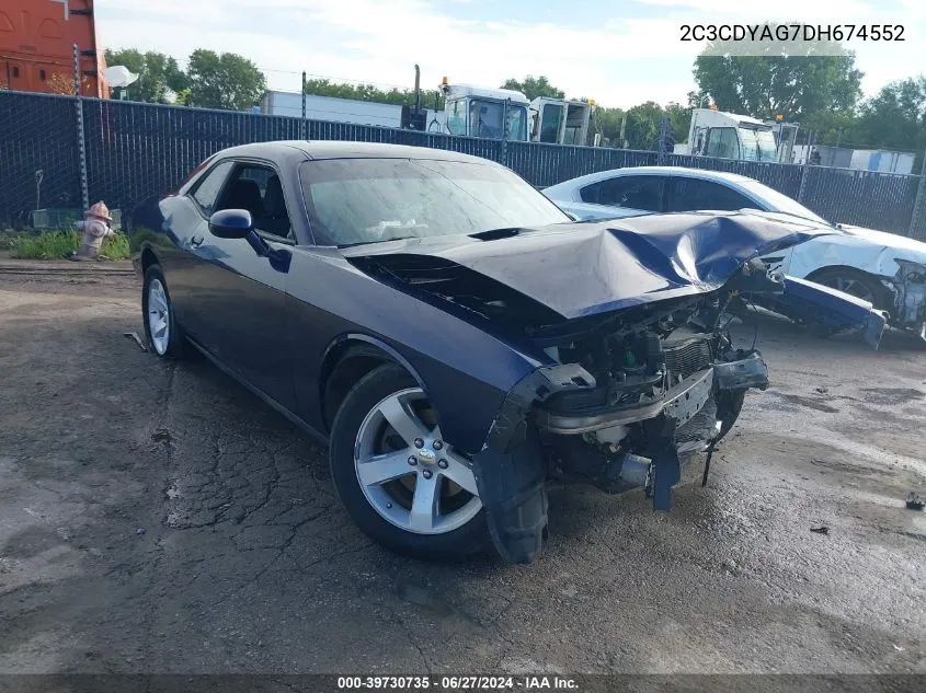 2C3CDYAG7DH674552 2013 Dodge Challenger Sxt