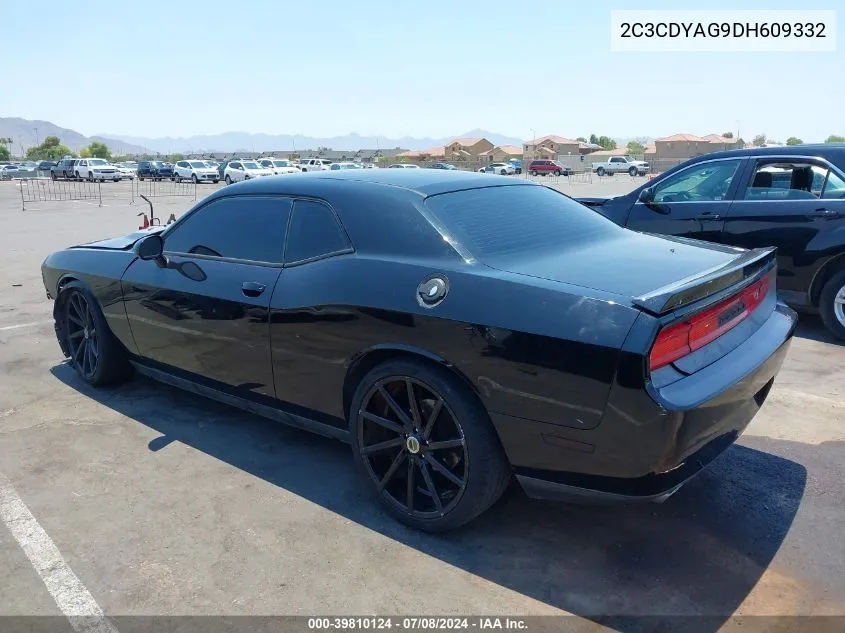 2C3CDYAG9DH609332 2013 Dodge Challenger Sxt