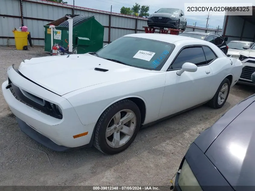 2013 Dodge Challenger Sxt VIN: 2C3CDYAG2DH684325 Lot: 39812348