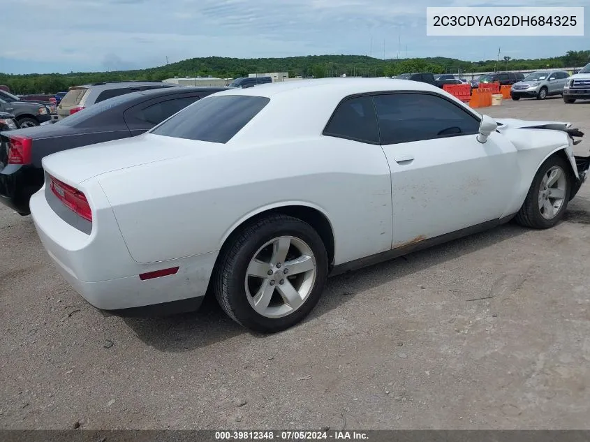 2013 Dodge Challenger Sxt VIN: 2C3CDYAG2DH684325 Lot: 39812348