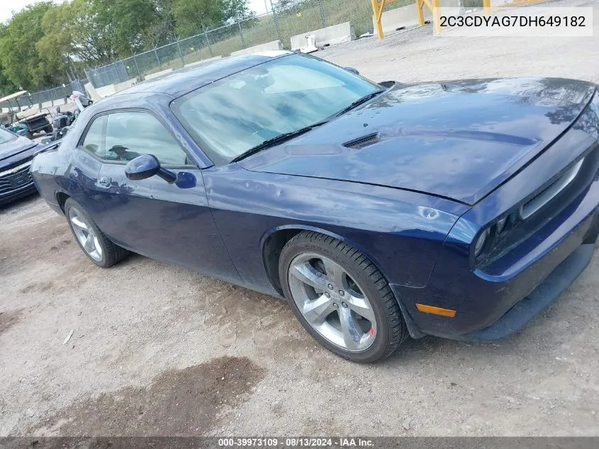 2C3CDYAG7DH649182 2013 Dodge Challenger Sxt