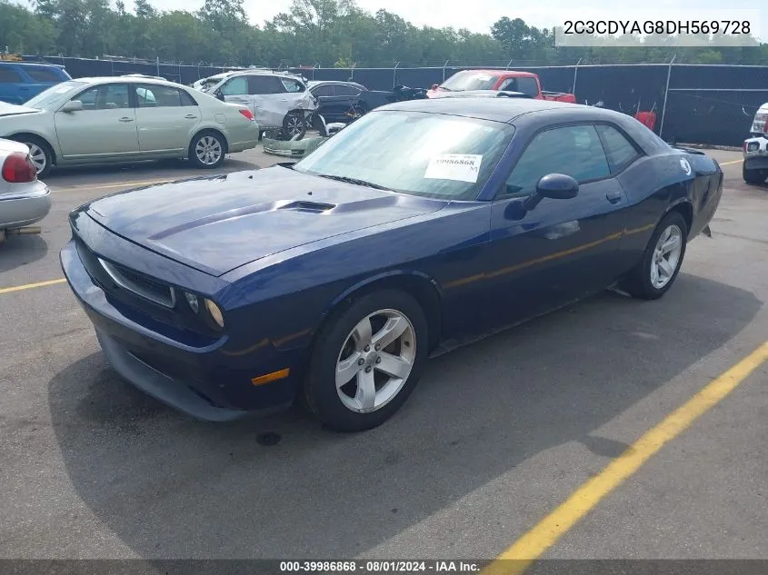 2013 Dodge Challenger Sxt VIN: 2C3CDYAG8DH569728 Lot: 39986868