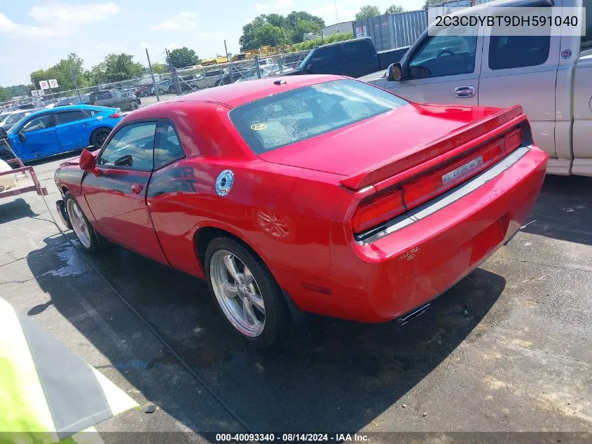 2013 Dodge Challenger R/T Classic VIN: 2C3CDYBT9DH591040 Lot: 40093340