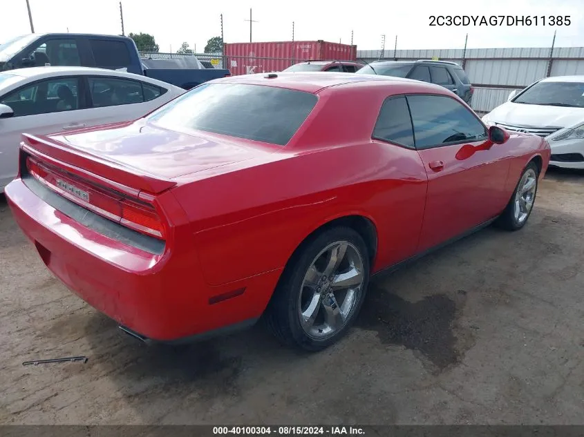 2C3CDYAG7DH611385 2013 Dodge Challenger Sxt