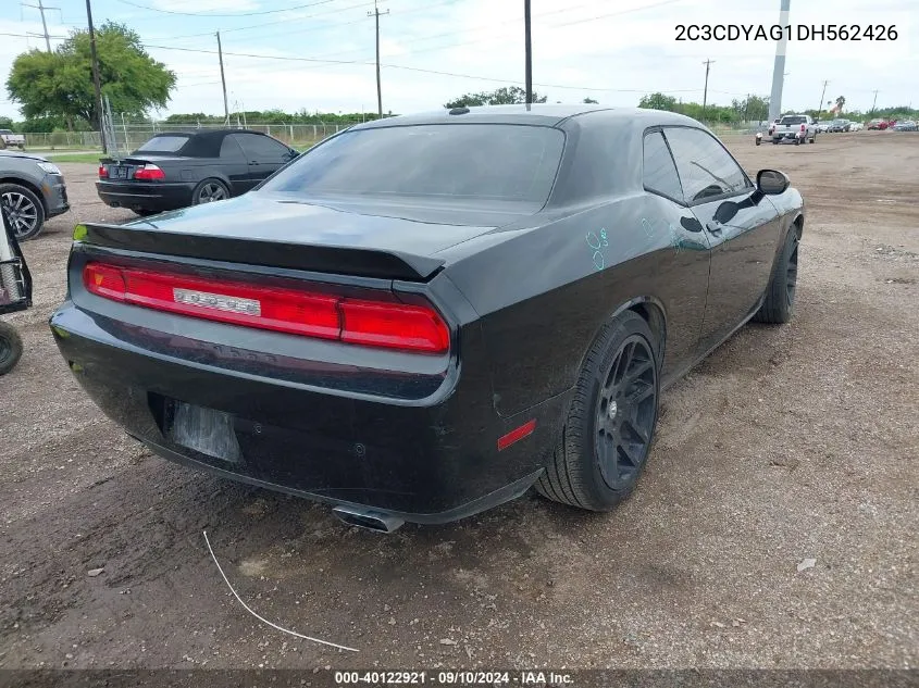 2013 Dodge Challenger Sxt VIN: 2C3CDYAG1DH562426 Lot: 40122921