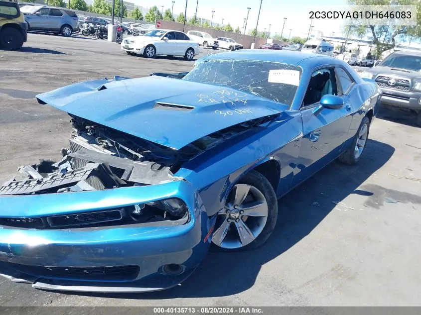 2C3CDYAG1DH646083 2013 Dodge Challenger Sxt