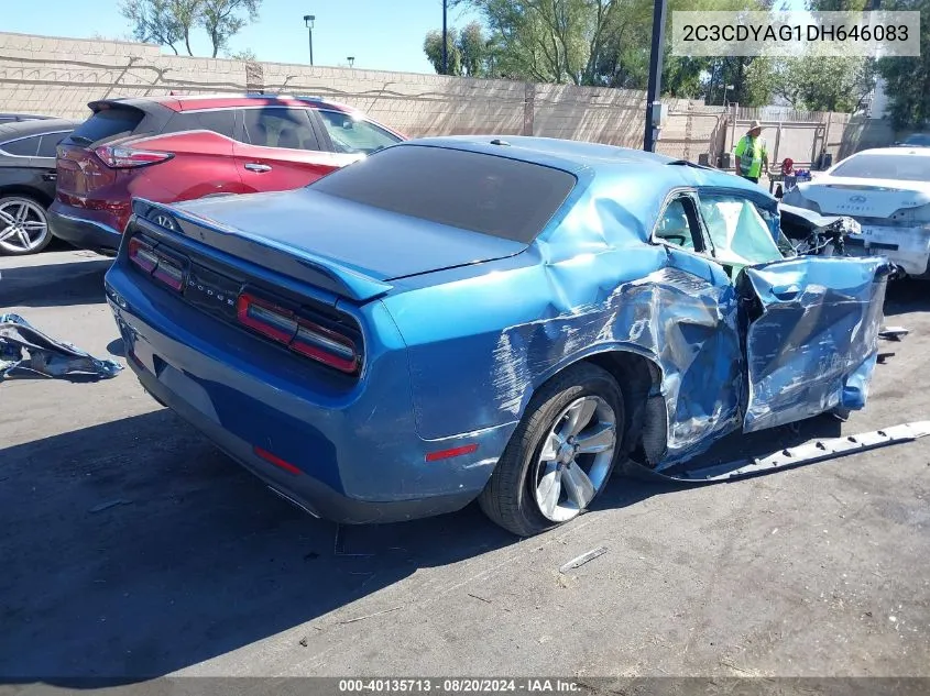 2013 Dodge Challenger Sxt VIN: 2C3CDYAG1DH646083 Lot: 40135713