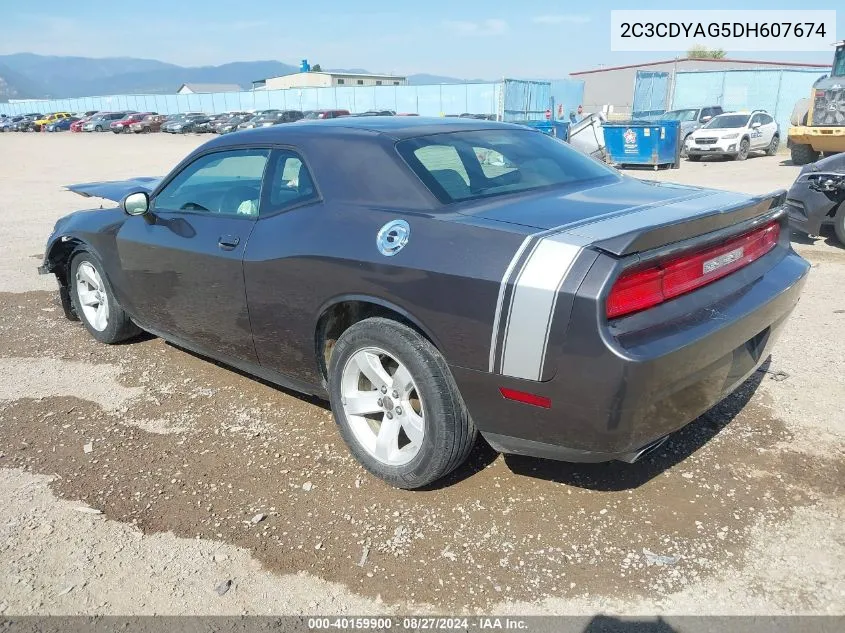 2C3CDYAG5DH607674 2013 Dodge Challenger Sxt