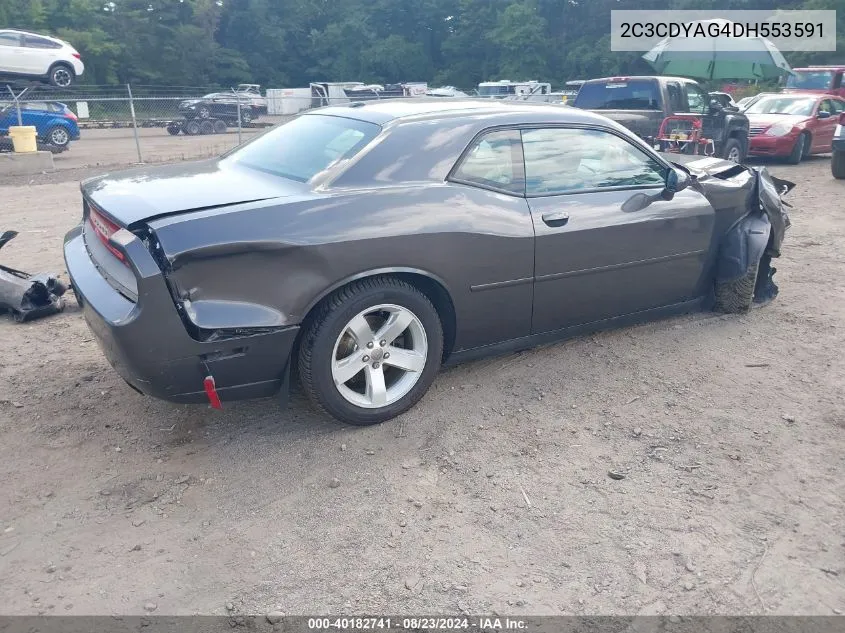 2013 Dodge Challenger Sxt Plus VIN: 2C3CDYAG4DH553591 Lot: 40182741