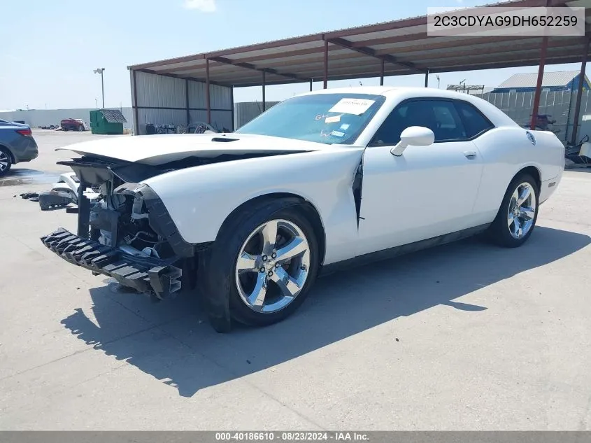 2013 Dodge Challenger Sxt VIN: 2C3CDYAG9DH652259 Lot: 40186610