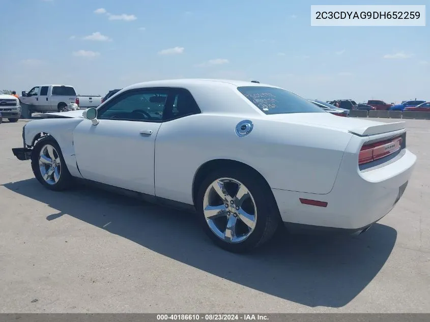 2013 Dodge Challenger Sxt VIN: 2C3CDYAG9DH652259 Lot: 40186610