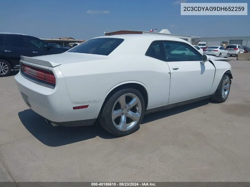 2C3CDYAG9DH652259 2013 Dodge Challenger Sxt