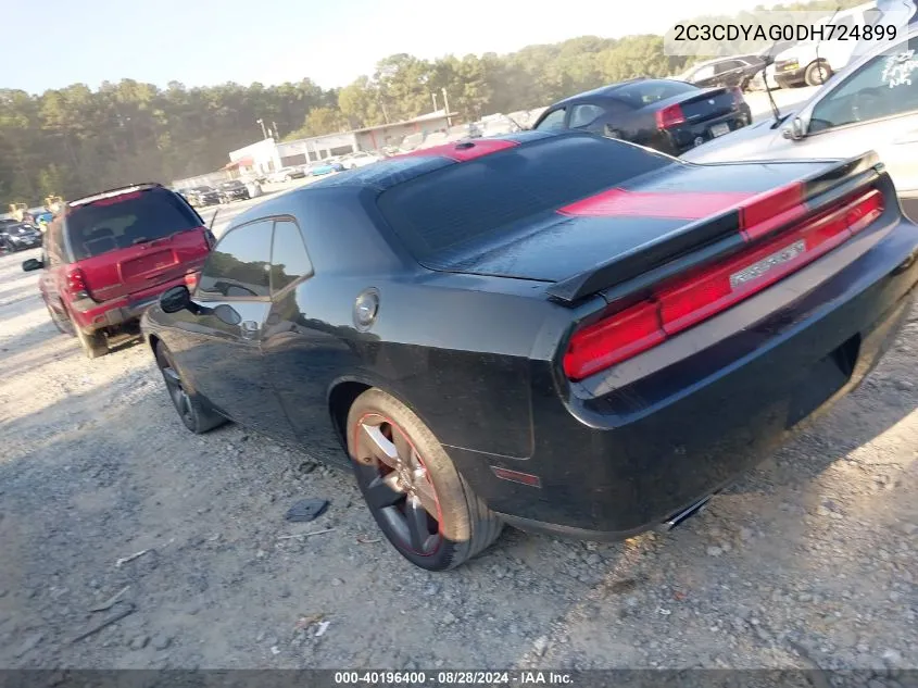 2013 Dodge Challenger Rallye Redline VIN: 2C3CDYAG0DH724899 Lot: 40196400