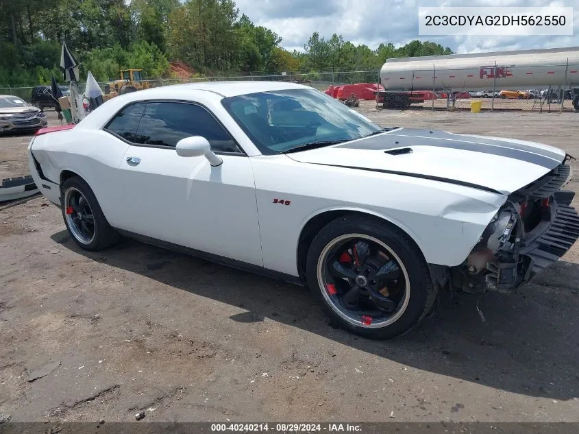 2013 Dodge Challenger Sxt VIN: 2C3CDYAG2DH562550 Lot: 40240214