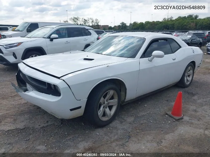 2C3CDYAG2DH548809 2013 Dodge Challenger Sxt