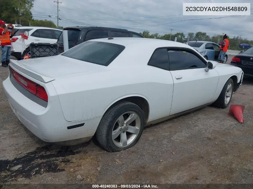 2C3CDYAG2DH548809 2013 Dodge Challenger Sxt