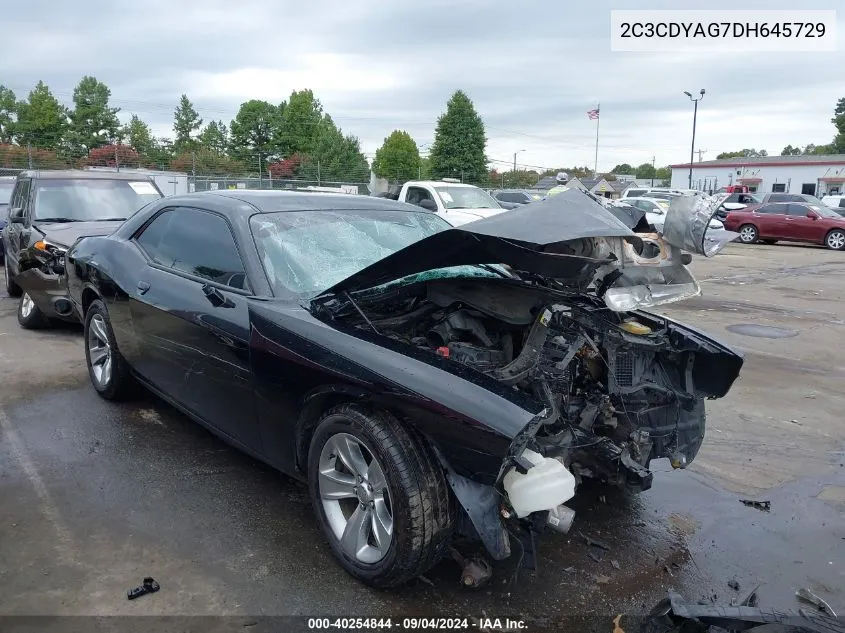 2C3CDYAG7DH645729 2013 Dodge Challenger Sxt