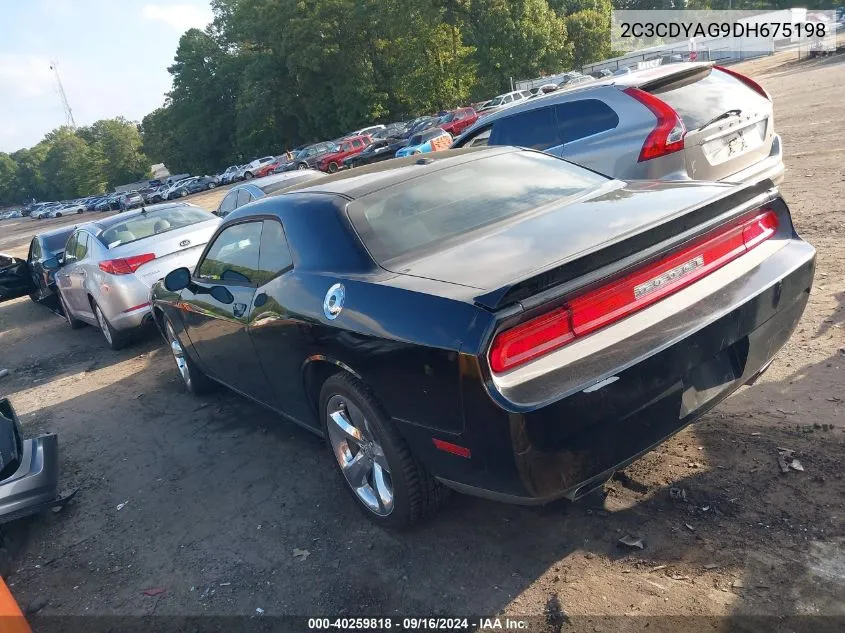 2C3CDYAG9DH675198 2013 Dodge Challenger Sxt