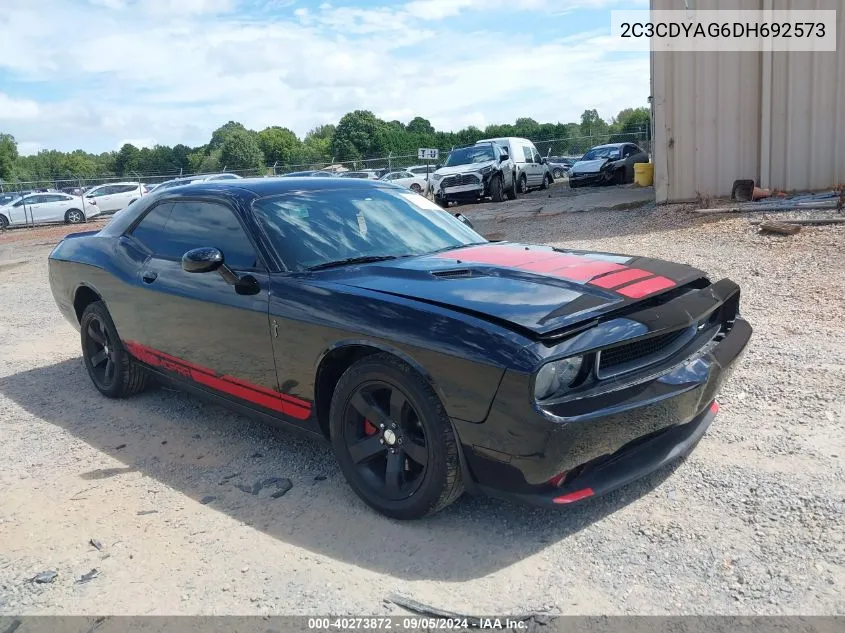 2C3CDYAG6DH692573 2013 Dodge Challenger Sxt