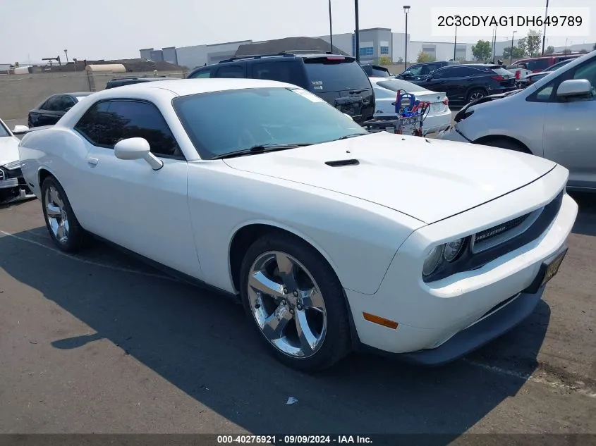 2013 Dodge Challenger Sxt VIN: 2C3CDYAG1DH649789 Lot: 40275921