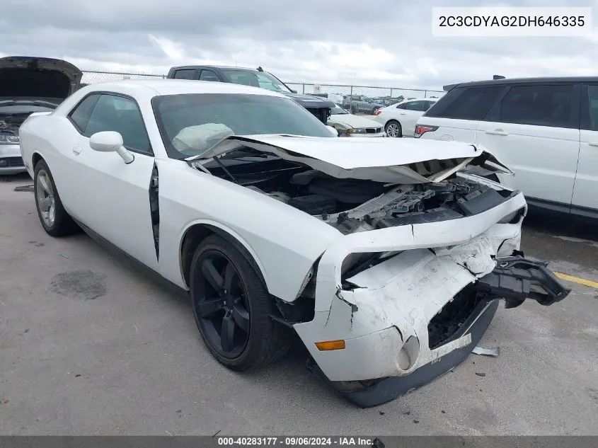 2013 Dodge Challenger Sxt Plus VIN: 2C3CDYAG2DH646335 Lot: 40283177