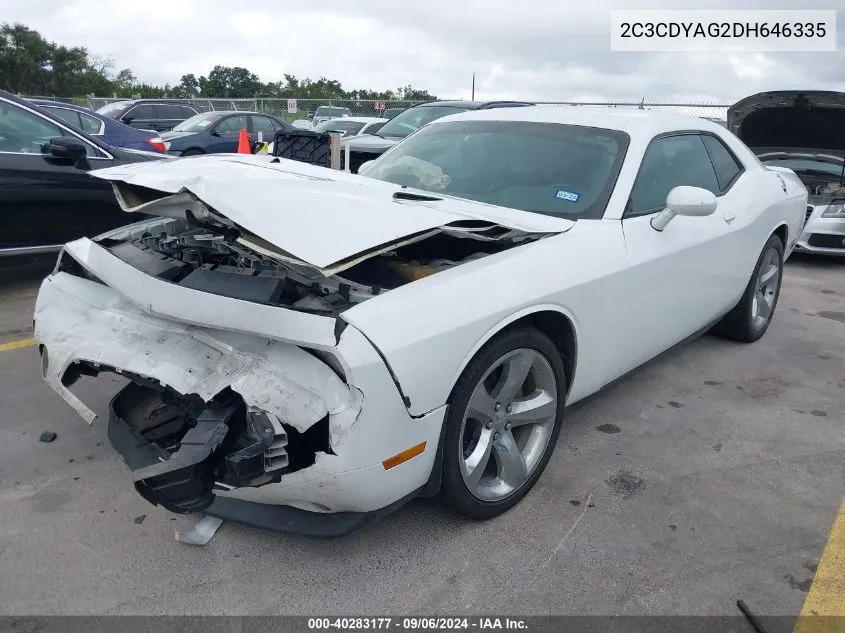 2013 Dodge Challenger Sxt Plus VIN: 2C3CDYAG2DH646335 Lot: 40283177