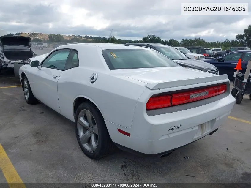 2013 Dodge Challenger Sxt Plus VIN: 2C3CDYAG2DH646335 Lot: 40283177