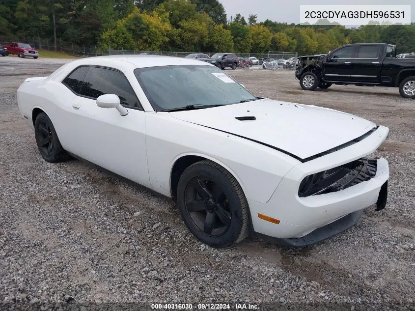 2013 Dodge Challenger Sxt VIN: 2C3CDYAG3DH596531 Lot: 40316030