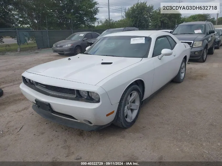 2013 Dodge Challenger Sxt VIN: 2C3CDYAG3DH632718 Lot: 40322729