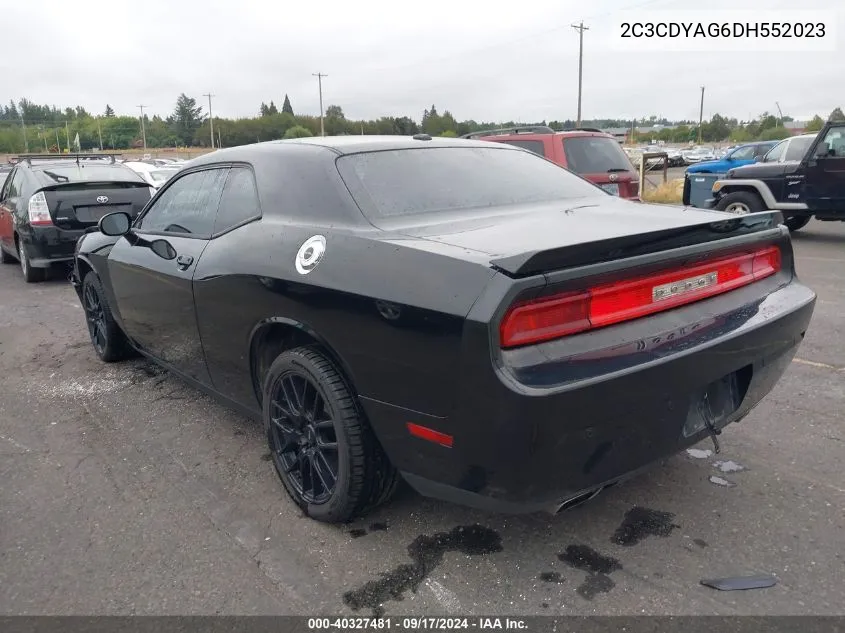 2013 Dodge Challenger Rallye Redline VIN: 2C3CDYAG6DH552023 Lot: 40327481