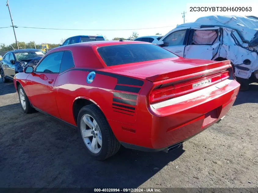 2013 Dodge Challenger R/T VIN: 2C3CDYBT3DH609063 Lot: 40328994