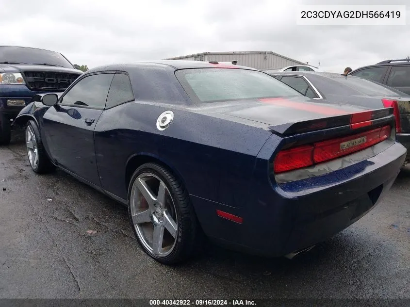 2013 Dodge Challenger Rallye Redline VIN: 2C3CDYAG2DH566419 Lot: 40342922