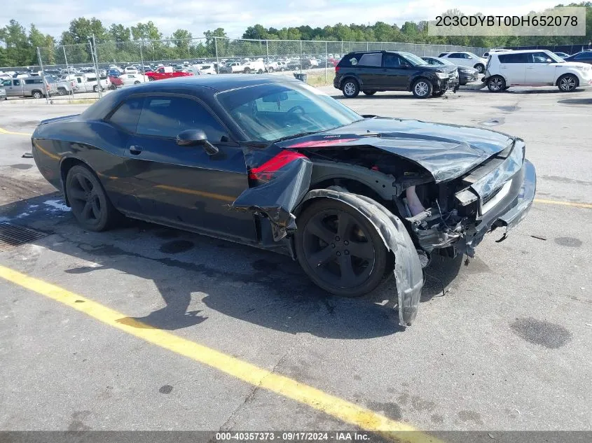 2013 Dodge Challenger R/T VIN: 2C3CDYBT0DH652078 Lot: 40357373