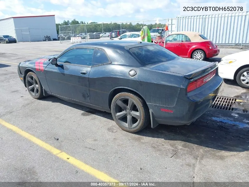 2013 Dodge Challenger R/T VIN: 2C3CDYBT0DH652078 Lot: 40357373