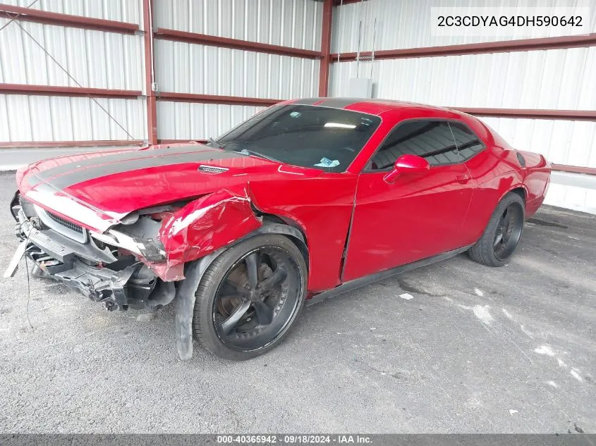 2C3CDYAG4DH590642 2013 Dodge Challenger Sxt