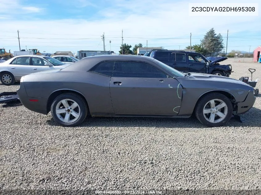 2013 Dodge Challenger Sxt VIN: 2C3CDYAG2DH695308 Lot: 40406880