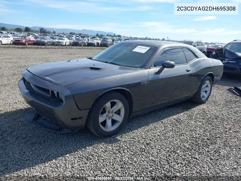 2013 Dodge Challenger Sxt VIN: 2C3CDYAG2DH695308 Lot: 40406880