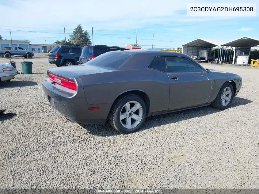 2013 Dodge Challenger Sxt VIN: 2C3CDYAG2DH695308 Lot: 40406880