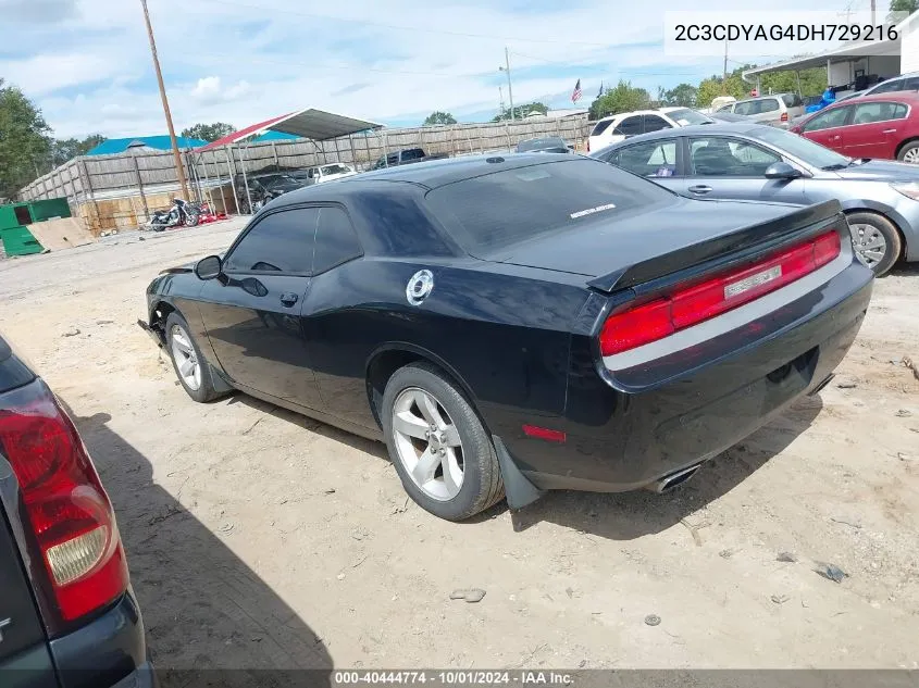 2013 Dodge Challenger Sxt Plus VIN: 2C3CDYAG4DH729216 Lot: 40444774